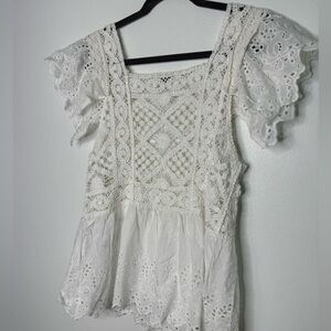 Elegant White Lace Blouse
